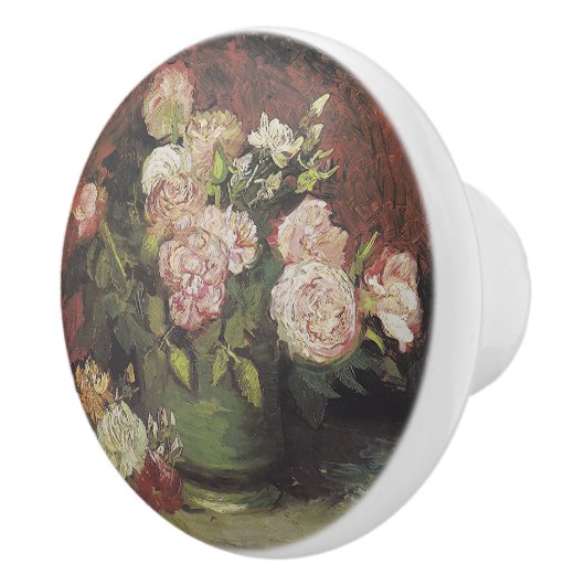 Bowl with牡丹とバラby Vincent van ゴッホ セラミックノブ (右)