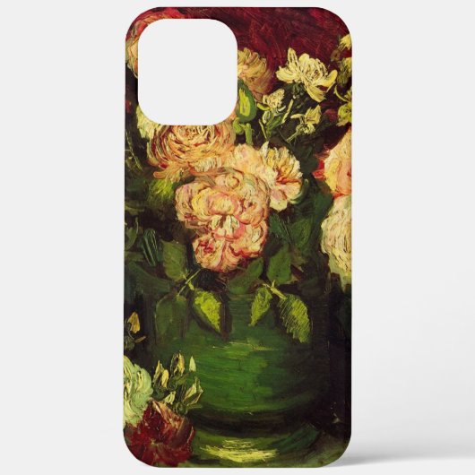 Bowl with牡丹とバラby Vincent van ゴッホ Case-Mate iPhoneケース (裏面)