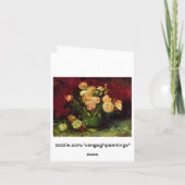 Bowl with Peonies and Boles, Vincent van ゴッホ サンキューカード (裏面)