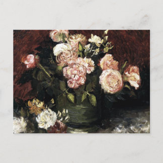 Bowl with Peonies and Roses - Gogh ポストカード