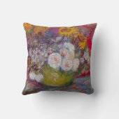 Bowl with Sunflowers and Boles by Vincent van ゴッホ クッション (裏面)