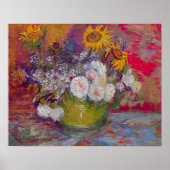Bowl with Sunflowers and Boles by Vincent van ゴッホ ポスター (正面)