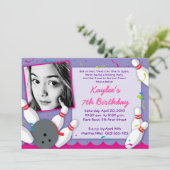 "Bowled Over"パーティの招待状 – 女子 招待状 (スタンド正面)