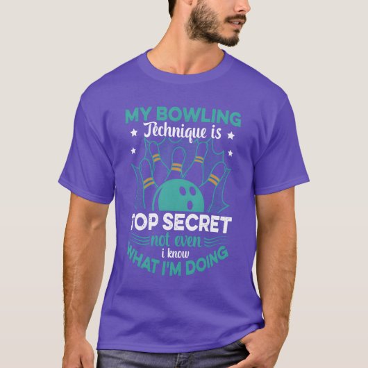 Bowler My Bowlingechnique Isop Secret Funny Bo vin Tシャツ (正面)