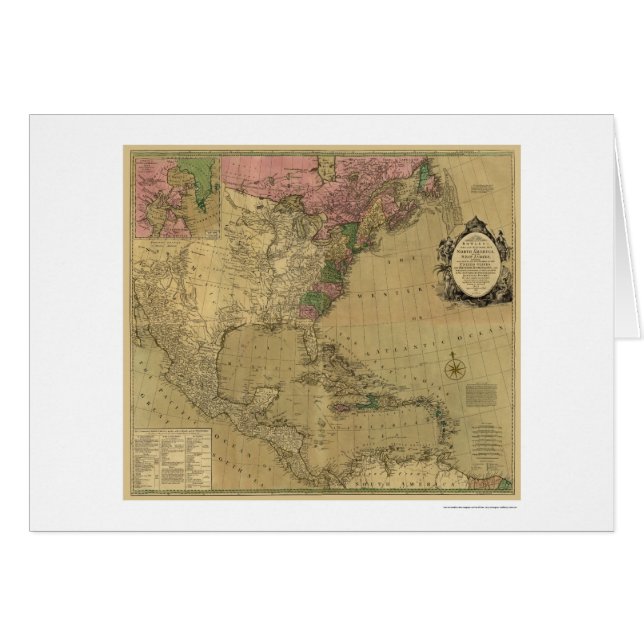 Bowlesはアメリカの地図- 1784年--を詳しく述べました (正面横)