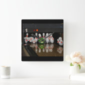 Bowling  スクエア壁時計 (ホーム)