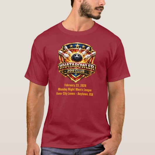 Bowling 299 Shirt – One Pin Short Heartbreaking Tシャツ (正面)