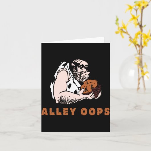Bowling Alley Oops Caveman  カード (黄色い花)