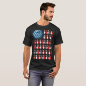 Bowling America Flag  Bowling Players &  Costume Tシャツ (正面フル)