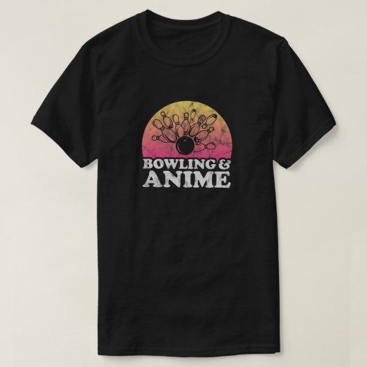 Bowling and Anime Tシャツ (デザイン正面)