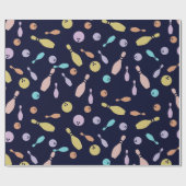 Bowling and Ball Pattern ラッピングペーパー (フラット)