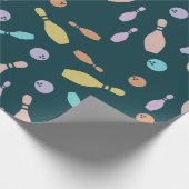 Bowling and Ball Pattern ラッピングペーパー (角)