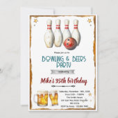 Bowling and beer party Invitation 招待状 (正面)