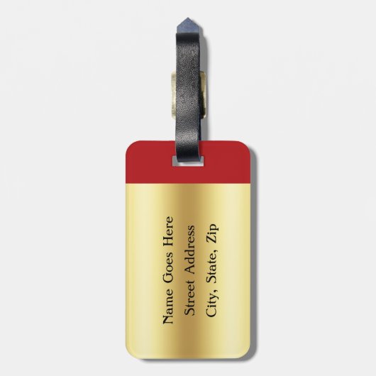 Bowling -- Ball and Pins personalize name/address ラゲッジタグ (裏面縦)