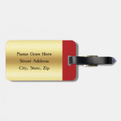 Bowling -- Ball and Pins personalize name/address ラゲッジタグ (裏面横)