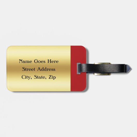 Bowling -- Ball and Pins personalize name/address ラゲッジタグ (裏面横)