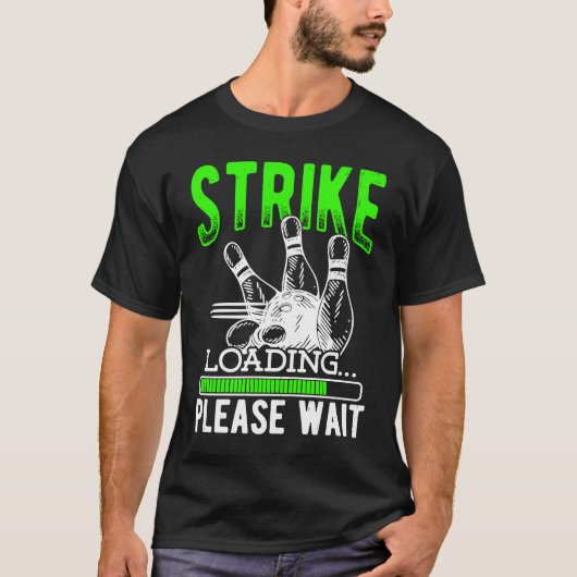 Bowling Ball Pin Bowler Strike Bowling Fanatic Bow Tシャツ (正面)