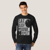Bowling Ball Pin Bowler Strike Bowling Fanatic Bow Tシャツ (正面フル)