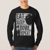 Bowling Ball Pin Bowler Strike Bowling Fanatic Bow Tシャツ (正面)
