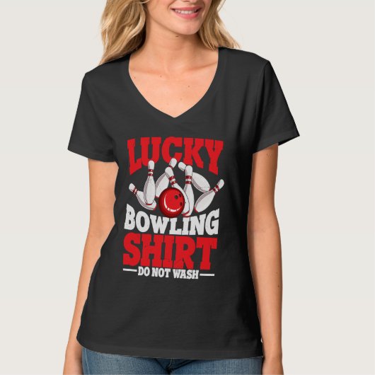 Bowling Ball Pin Bowler Strike Bowling Team Bowlin Tシャツ (正面)