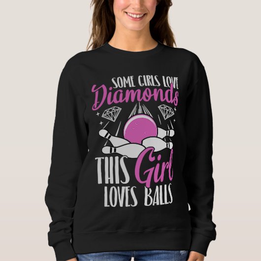 Bowling Ball Pin Bowler Strike Team Bowling Alley  スウェットシャツ (正面)