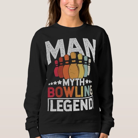 Bowling Ball Pin Bowler Strike Team Bowling Alley  スウェットシャツ (正面)