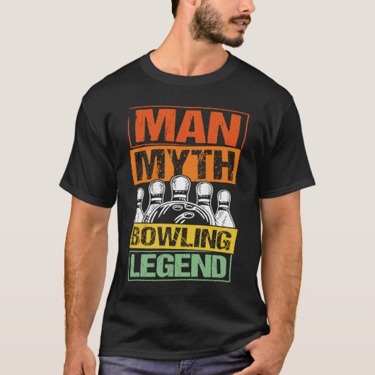 Bowling Ball Pin Bowler Strike Team Bowling Alley  Tシャツ (正面)