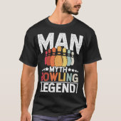 Bowling Ball Pin Bowler Strike Team Bowling Alley  Tシャツ (正面)
