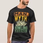 Bowling Ball Pin Bowler Strike Team Bowling Alley  Tシャツ (正面)