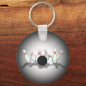 Bowling Ball & Pins: 3D Model: Keychain キーホルダー (正面)