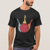 Bowling Ball Pins Bowler Strike Bowling Legend Bow Tシャツ (正面)