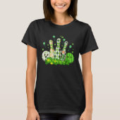 Bowling Ball Shamrock Leprechaun St Patricks Day B Tシャツ (正面)