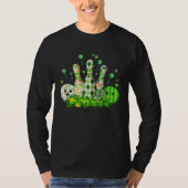 Bowling Ball Shamrock Leprechaun St Patricks Day B Tシャツ (正面)