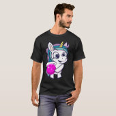 Bowling Ball Unicorn Bowling Team Strike Bowler Bo Tシャツ (正面フル)