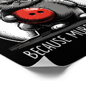 Bowling Because Murder Is Wrong Cat Bowler Sport P ポスター (角)