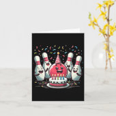 Bowling Birthday And Bday Party For Boy And Girl  カード (黄色い花)