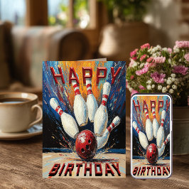 Bowling Birthday Card カード