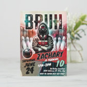 Bowling Birthday Invite Party | BRUH YOU IN 招待状 (スタンド正面)