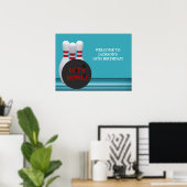 Bowling Birthday Party Poster ポスター (ホームオフィス)