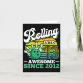 Bowling Birthday Party Rolling Into 13 Years 13th  カード (正面)