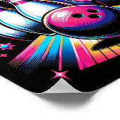 Bowling Birthday Rollin Into 8 Party 8th Birthday  ポスター (角)