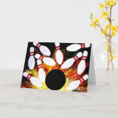 BOWLING BOWL STRIKE STYLE Greeting Card by Teo カード (黄色い花)