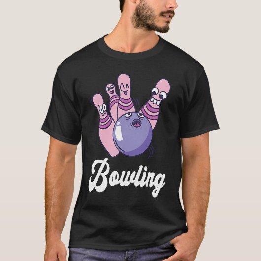 Bowling Bowler Funny Bowling Bowling Pin Strike Bo Tシャツ (正面)