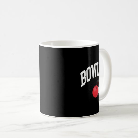Bowling Bowler Graphic  コーヒーマグカップ (正面右)
