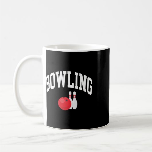 Bowling Bowler Graphic  コーヒーマグカップ (左)