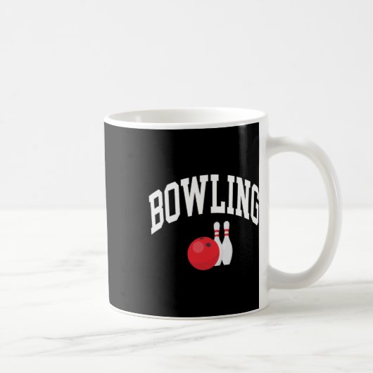 Bowling Bowler Graphic  コーヒーマグカップ (右)