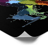 Bowling Bowler Paint Splash  ポスター (角)