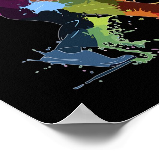 Bowling Bowler Paint Splash  ポスター (角)