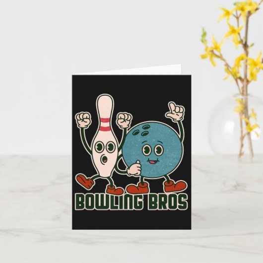 Bowling Bros Team League Alley Byll Bowler - Bowli カード (黄色い花)