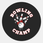 Bowling Champ Champion  ラウンドシール (正面)